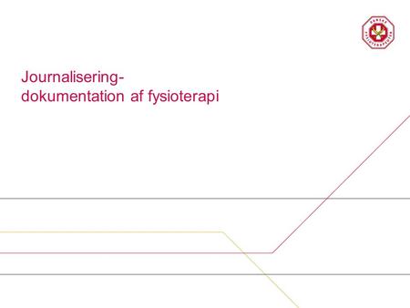Journalisering- dokumentation af fysioterapi