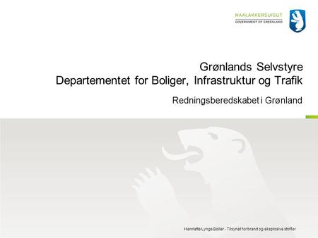Grønlands Selvstyre Departementet for Boliger, Infrastruktur og Trafik