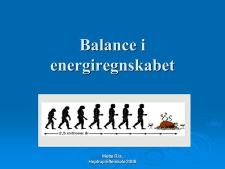 Balance i energiregnskabet