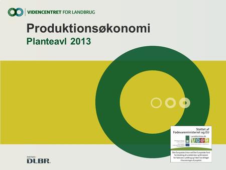 Produktionsøkonomi Planteavl 2013