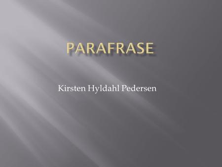 Kirsten Hyldahl Pedersen