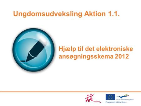 Hjælp til det elektroniske ansøgningsskema 2012