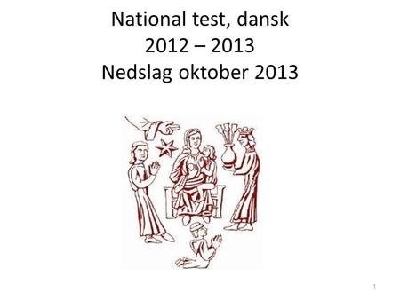 National test, dansk 2012 – 2013 Nedslag oktober 2013 1.