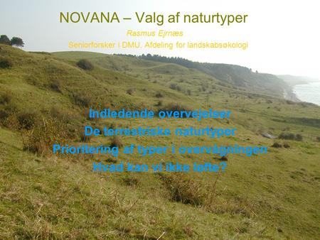 NOVANA – Valg af naturtyper