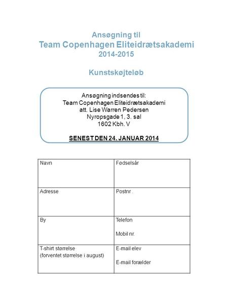 Team Copenhagen Eliteidrætsakademi