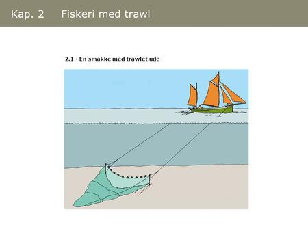 Kap. 2 Fiskeri med trawl 2.1 · En smakke med trawlet ude.