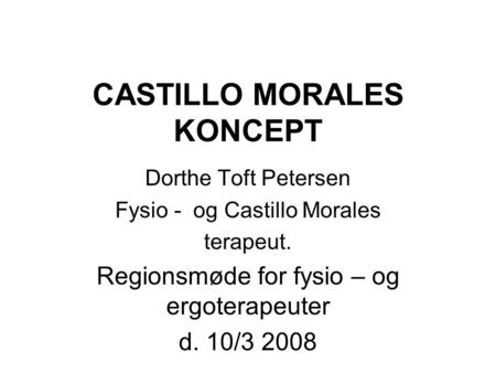 CASTILLO MORALES KONCEPT