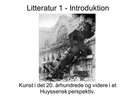 Litteratur 1 - Introduktion