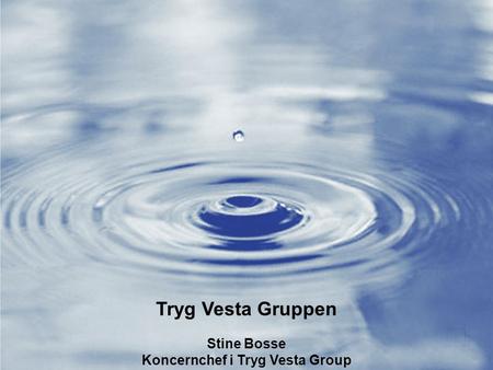Koncernchef i Tryg Vesta Group