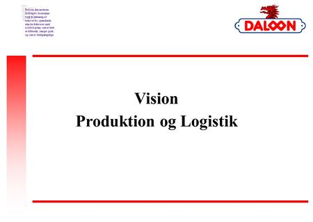 Produktion og Logistik