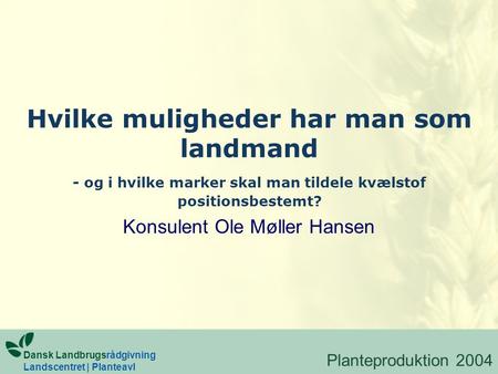 Konsulent Ole Møller Hansen