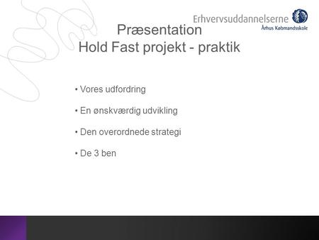Hold Fast projekt - praktik