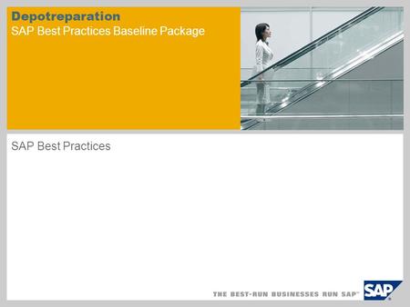 Depotreparation SAP Best Practices Baseline Package SAP Best Practices.