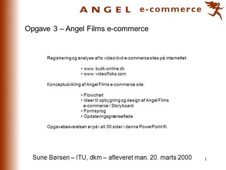 Opgave 3 – Angel Films e-commerce