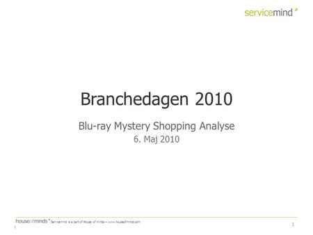 Blu-ray Mystery Shopping Analyse 6. Maj 2010