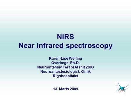 NIRS Near infrared spectroscopy