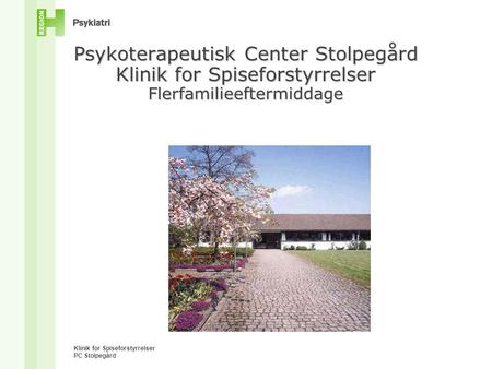 Psykoterapeutisk Center Stolpegård Klinik for Spiseforstyrrelser Flerfamilieeftermiddage PC Stolpegård 1.
