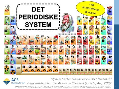 Lær grundstofferne at kende! DET PERIODISKE SYSTEM