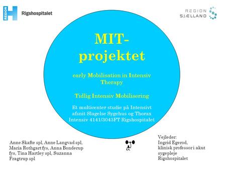 MIT- projektet MIT-Projektet Træning Foreløbige resultater