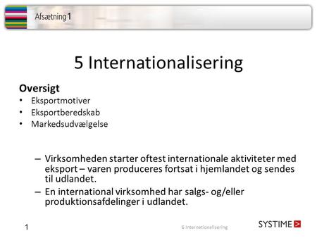 5 Internationalisering
