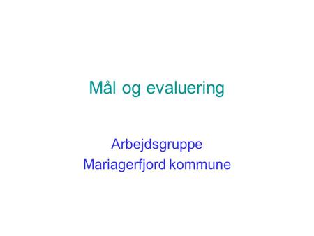 Arbejdsgruppe Mariagerfjord kommune