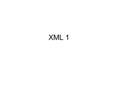 XML 1.