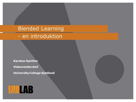 Blended Learning - en introduktion