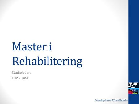 Master i Rehabilitering