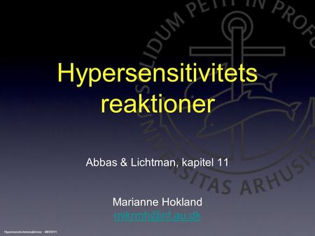 Hypersensitivitets reaktioner