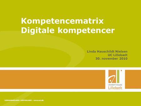 Kompetencematrix Digitale kompetencer
