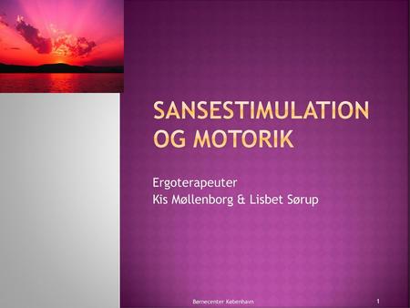 Sansestimulation og Motorik