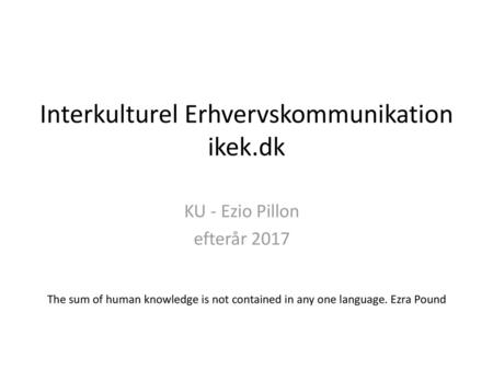 Interkulturel Erhvervskommunikation ikek.dk