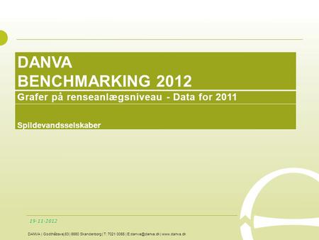 DANVA BENCHMARKING 2012 Grafer på renseanlægsniveau - Data for 2011