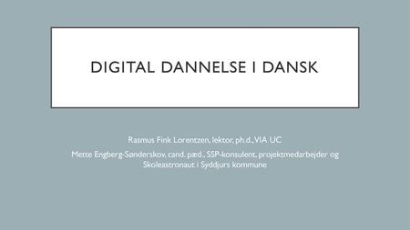 Digital dannelse i dansk