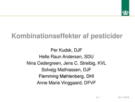 Kombinationseffekter af pesticider