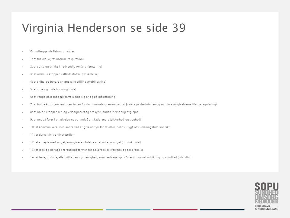 Virginia Henderson se side 39