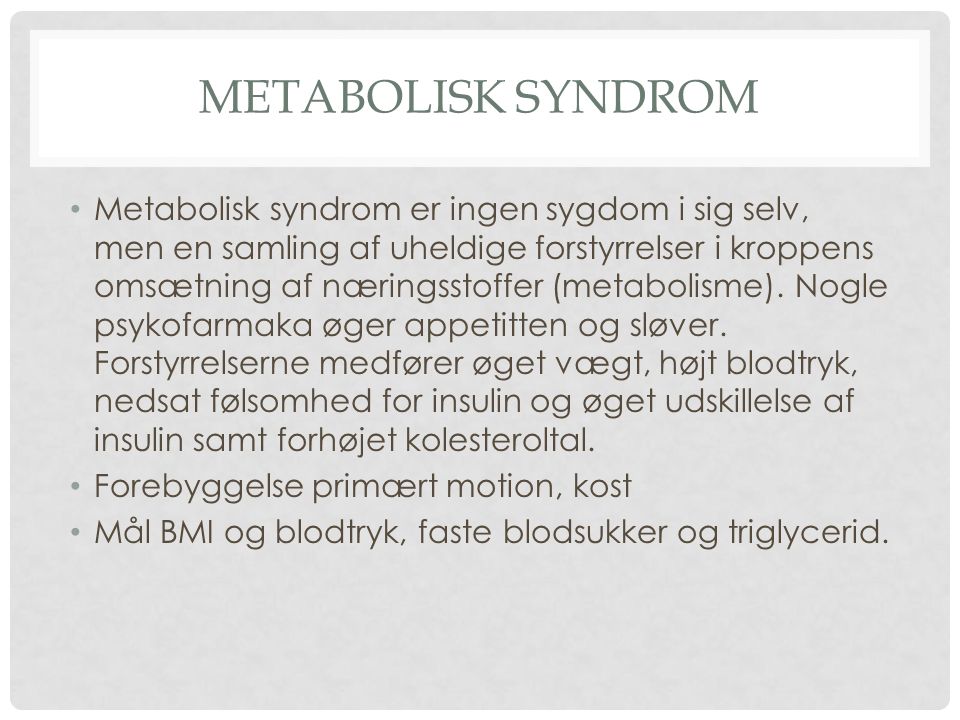 Metabolisk syndrom