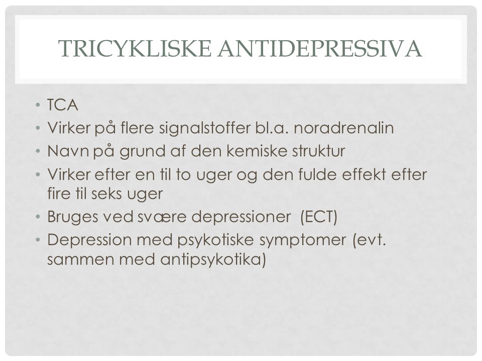 Tricykliske antidepressiva