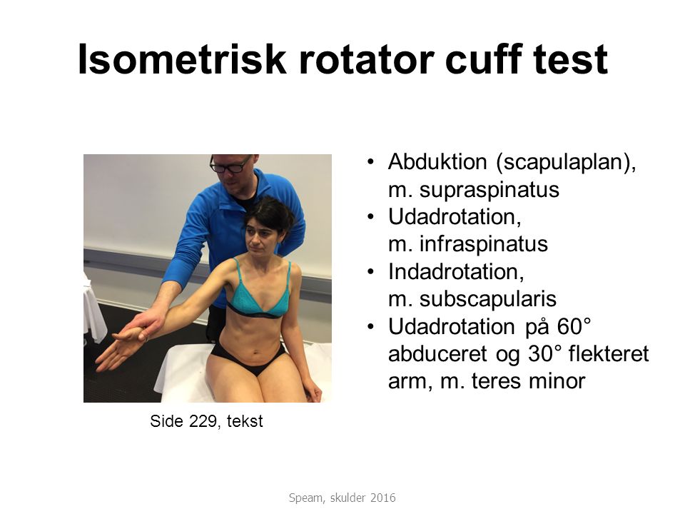 Isometrisk rotator cuff test