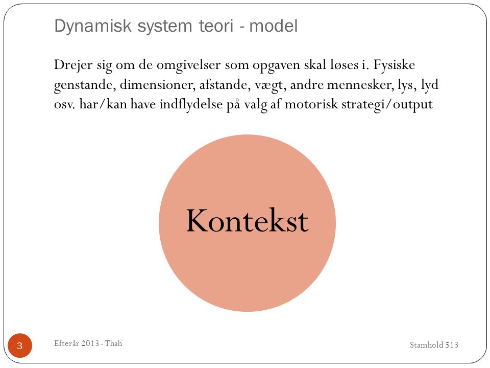 Dynamisk system teori - model