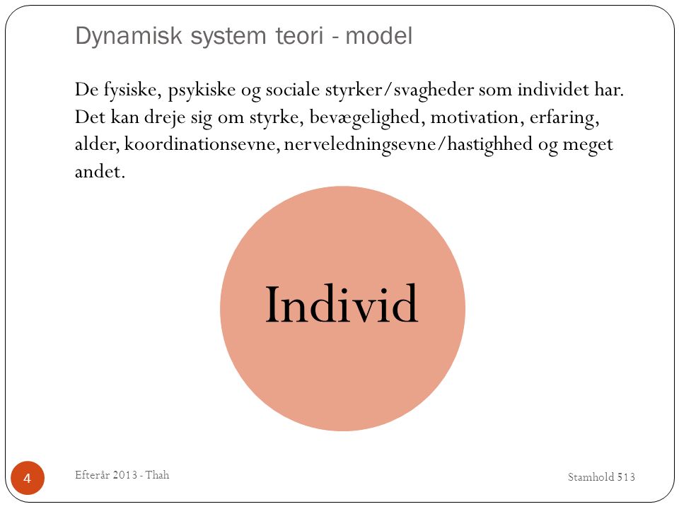 Dynamisk system teori - model