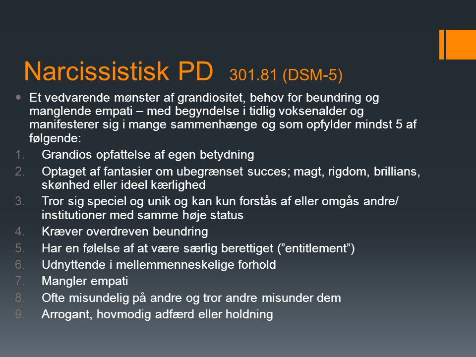 Narcissistisk PD (DSM-5)