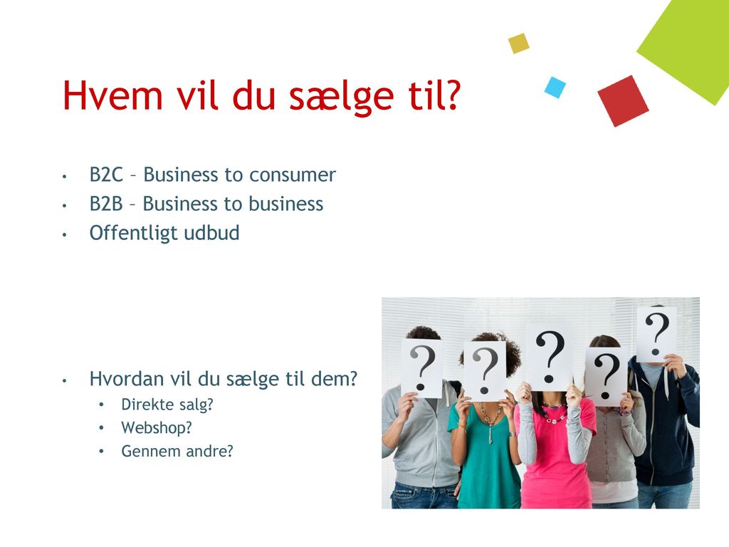 Hvem vil du sælge til B2C – Business to consumer