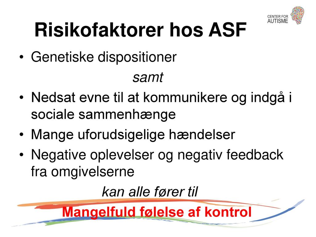 Risikofaktorer hos ASF