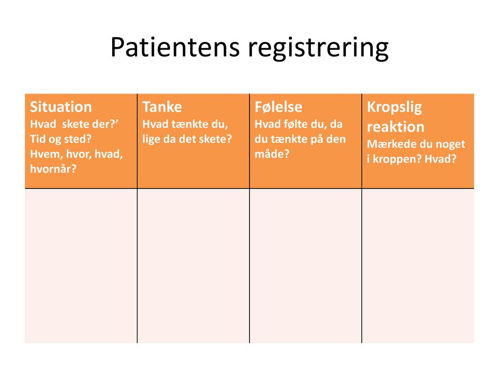 Patientens registrering
