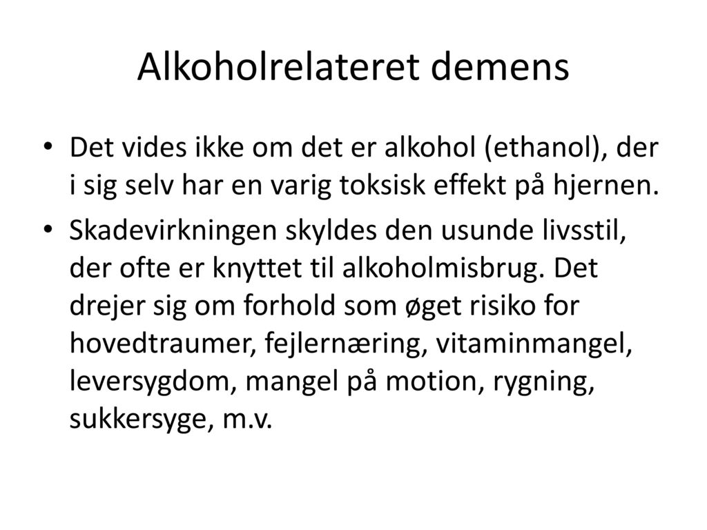 Alkoholrelateret demens