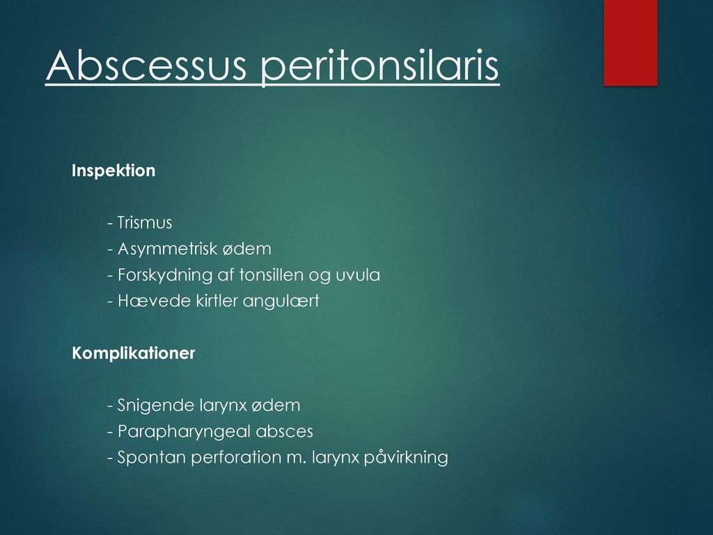 Abscessus peritonsilaris