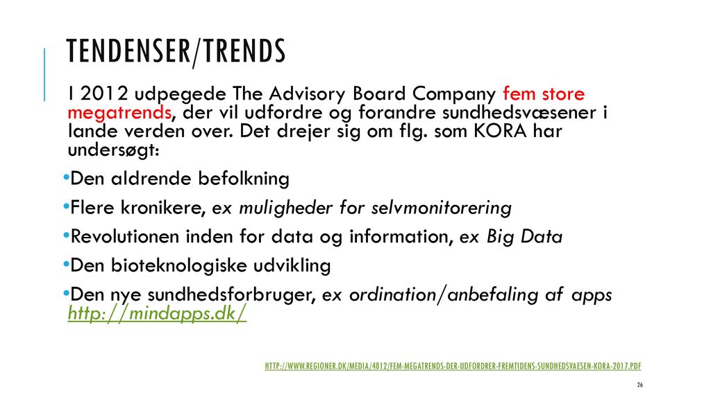 Tendenser/Trends
