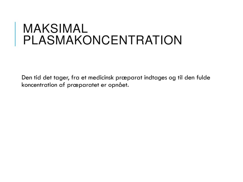 Maksimal plasmakoncentration