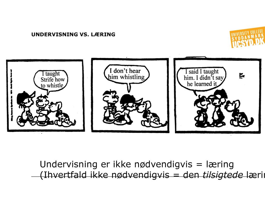 Undervisning vs. læring